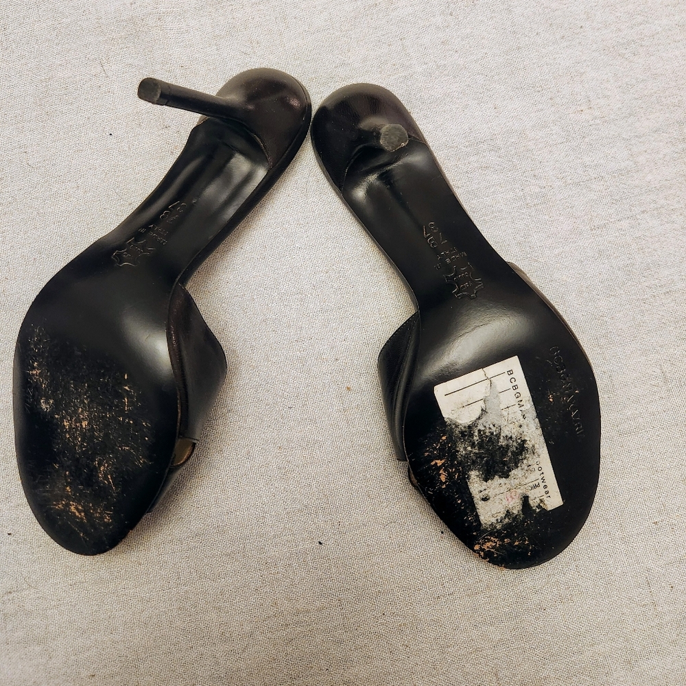 BCBG Brown Slip-On Sandal Heels -‎ Size 7 - Picture 5 of 6